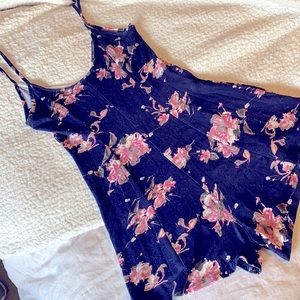 Floral Jumper Onesie Romper Spaghetti Strap